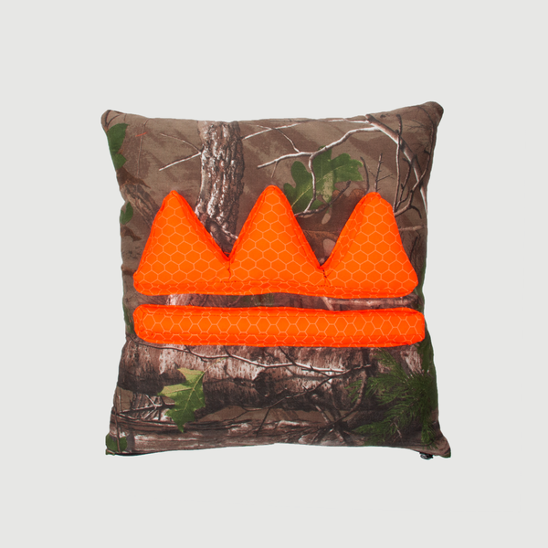 3D Logo Pillow - Real Tree Camo / Covert Orange