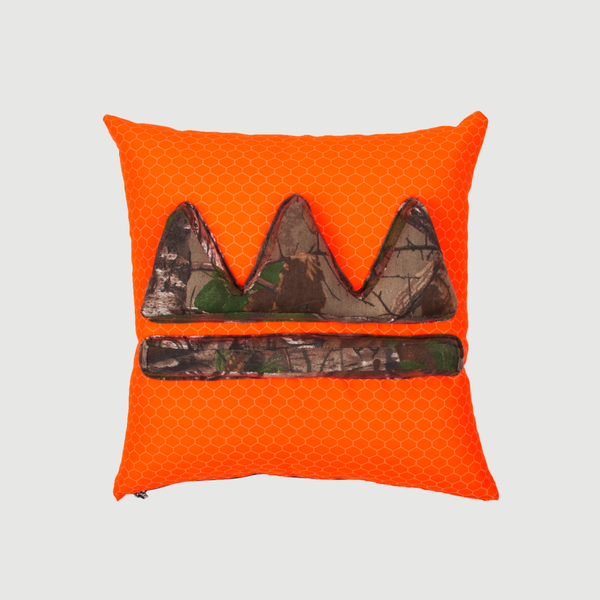 3D Logo Pillow - Covert Orange / Real Tree Camo